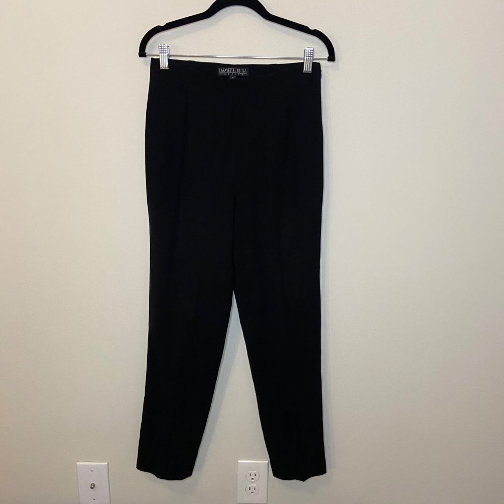 Lafayette 148 New York Pull Up Black Slacks Size 4